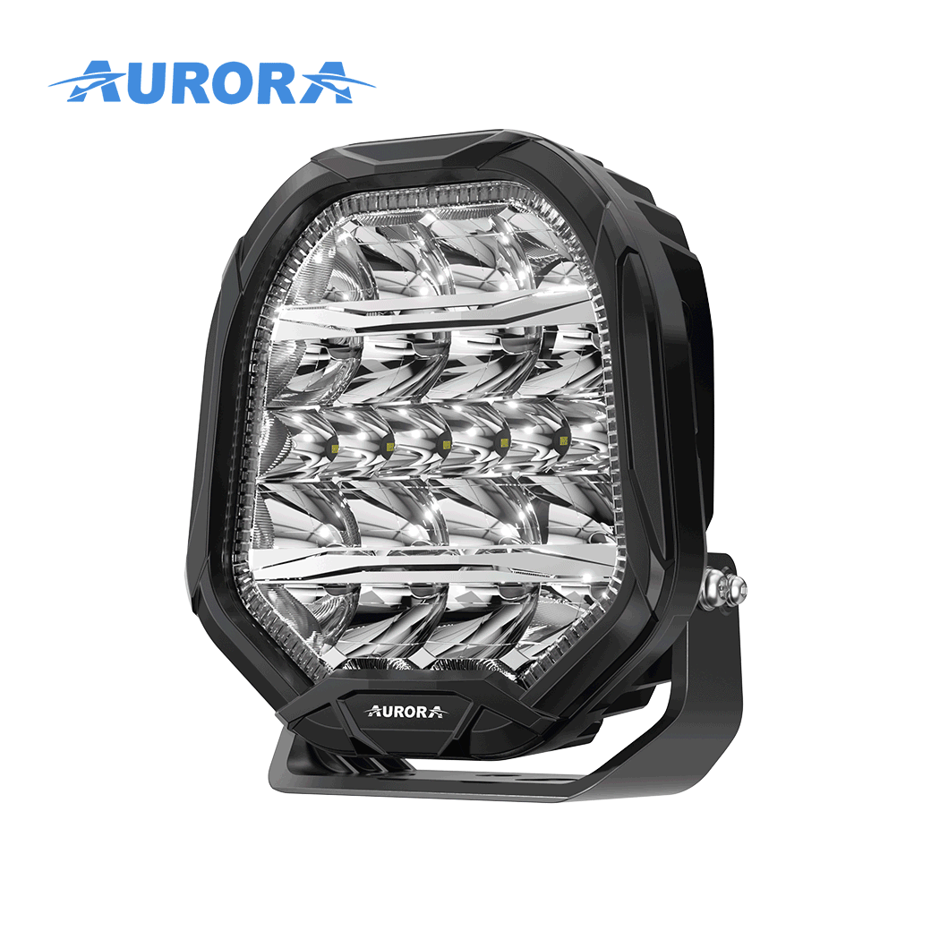Aurora 9 inch Dual Color Led Work Fog Light Bar Off road  ATV Truck Led Light